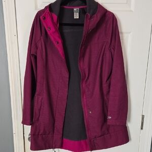 Champion Women's Long Hooded Jacket in Deep Purple